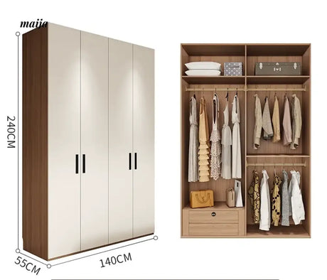 MEIHOUSE Cream Bedroom Modern One Door Large Storage Wardrobe from MEIHOUSE