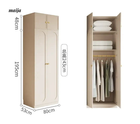 MEIHOUSE French Light Luxury Glass Door Bedroom Wardrobe Locker from MEIHOUSE