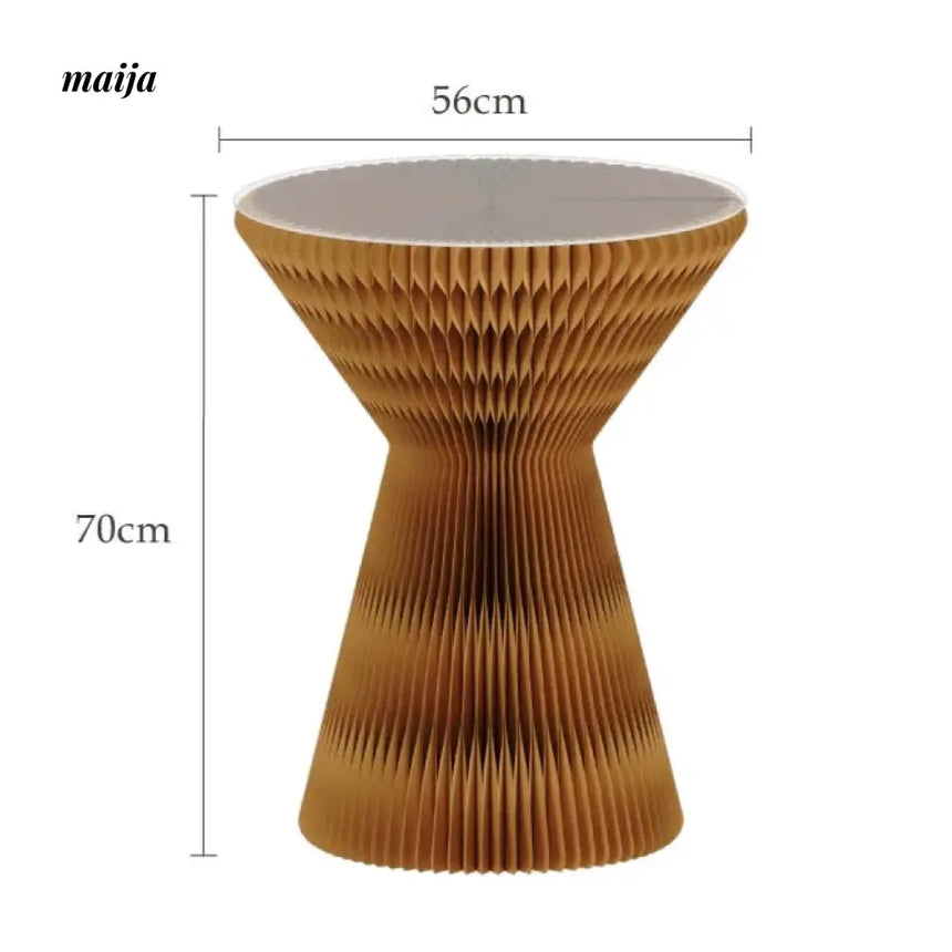 SHIBA Paper Foldable Honeycomb Round Side Table