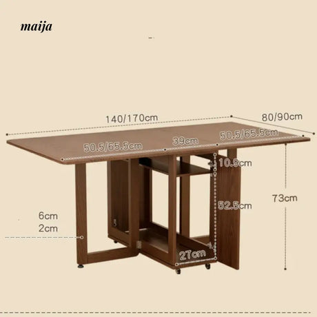 FUYUKI San Diego Retractable Dining Table and Cabinet from KENZAKI