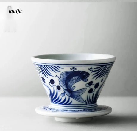 JOTO Rhine Blue Handcrafted Coffee Filter V60 Set from JOTO