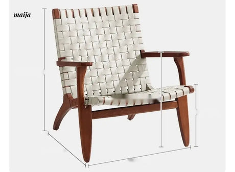 19 DREAM SPACE Solid Wood Rattan Sofa Chair from 19 DREAM SPACE