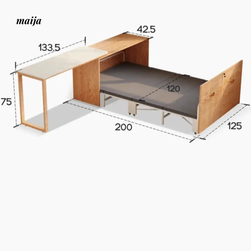 Foldable Solid Wood Nap Time Bed from maija