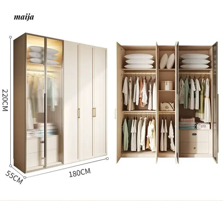 MEIHOUSE French Cream Bedroom Large Top Storage Wardrobe from MEIHOUSE