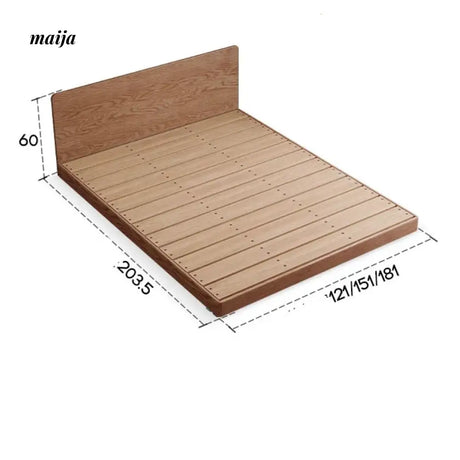 Japanese Tatami Solid Wood Platform Bed from AI