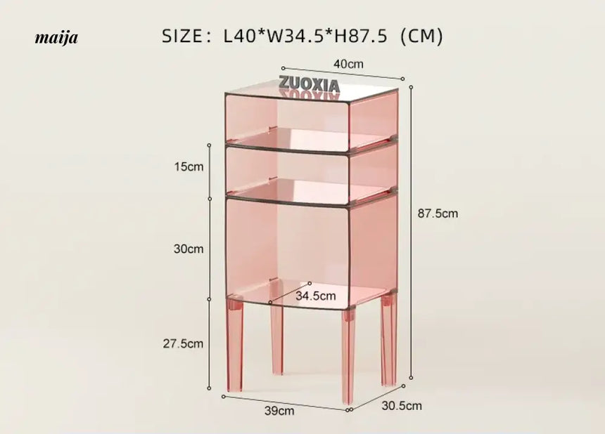 LOWERLEFT Acrylic Minimalist Bedroom Cabinet from HOBBYTREE