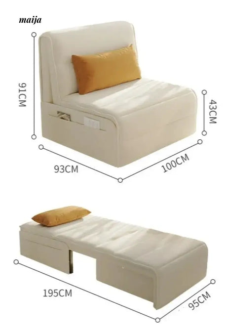 Aurora Cream Electric Telescopic Sofa from maija