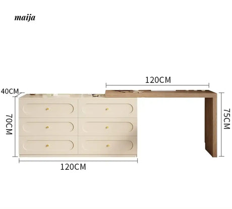 MEIHOUSE French Cream Dressing Table Modern Desk Chest Bedroom from MEIHOUSE