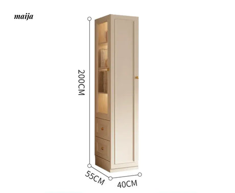 MEIHOUSE French Cream Wardrobe Bedroom Economical Flat Door Storage from MEIHOUSE