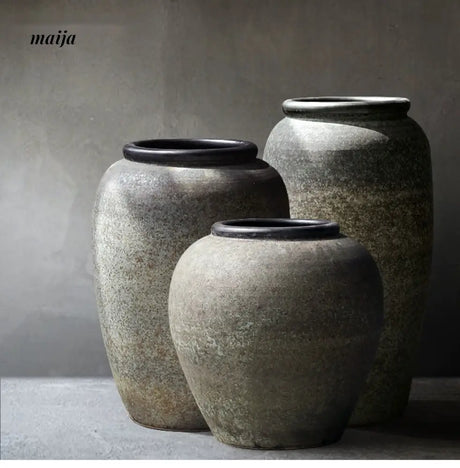 JOTO Retro Ceramic Large Vase Living Room Hotel Decoration from JOTO