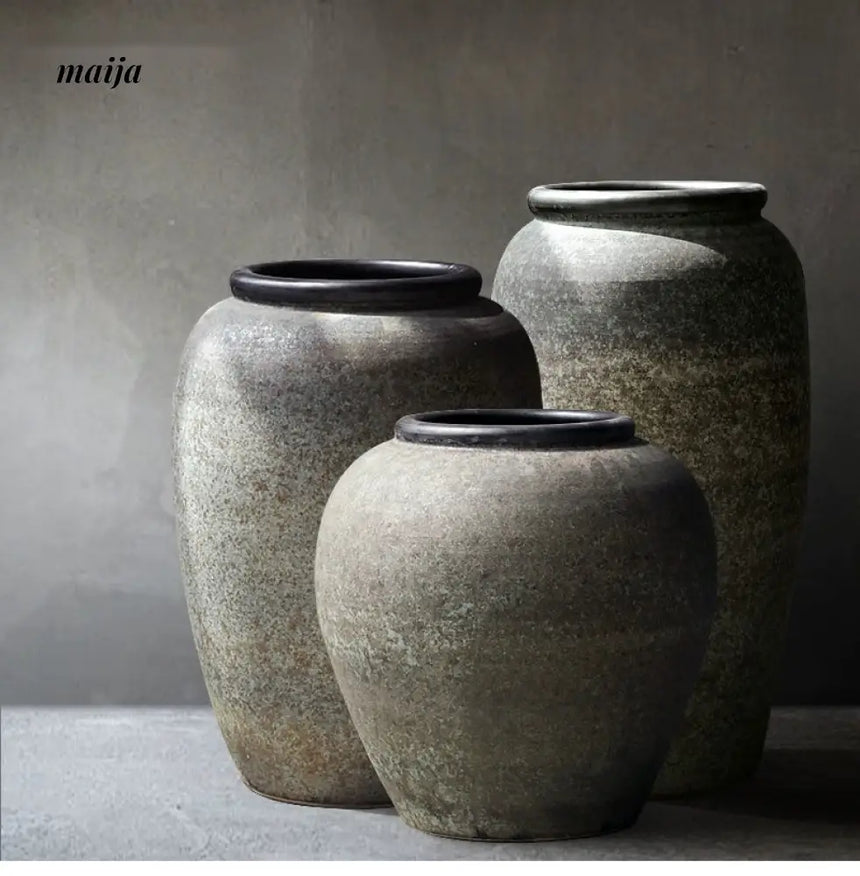 JOTO Retro Ceramic Large Vase Living Room Hotel Decoration from JOTO