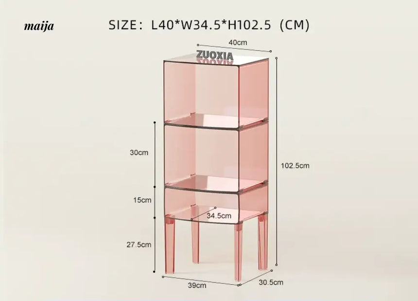LOWERLEFT Acrylic Minimalist Bedroom Cabinet from HOBBYTREE