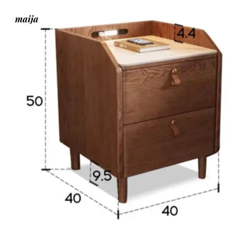 Ultra Thin Solid Wood Bedside Table from AI