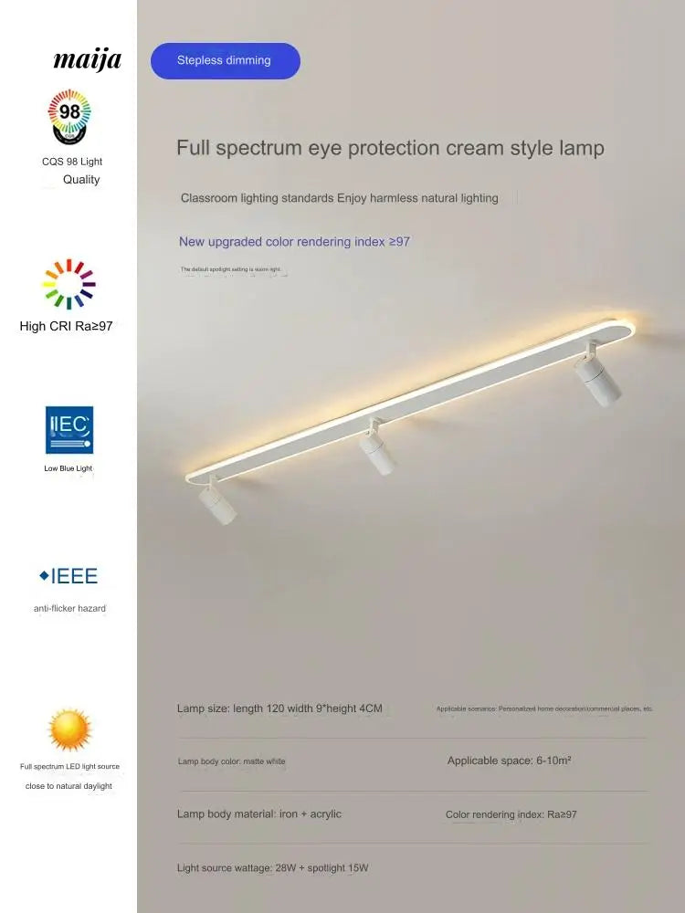 Toulon Long Bar LED Ceiling Light from maija