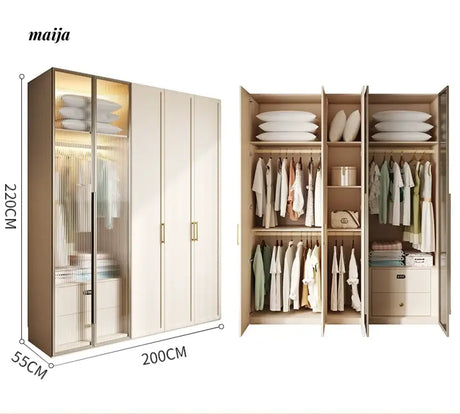 MEIHOUSE French Cream Bedroom Large Top Storage Wardrobe from MEIHOUSE