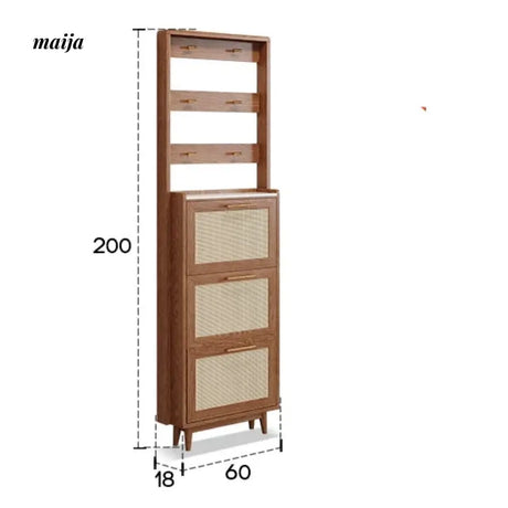 Ultra Thin Solid Wood Shoe Cabinet from maija