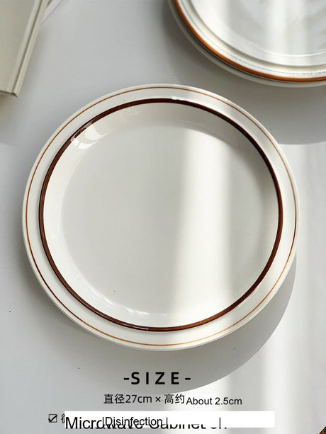 YASUKI Minja Retro Striped Ceramic Soup Bowl from YASUKI