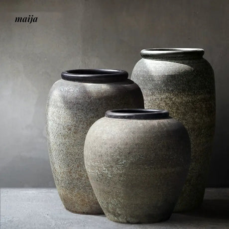 JOTO Retro Ceramic Large Vase Living Room Hotel Decoration from JOTO