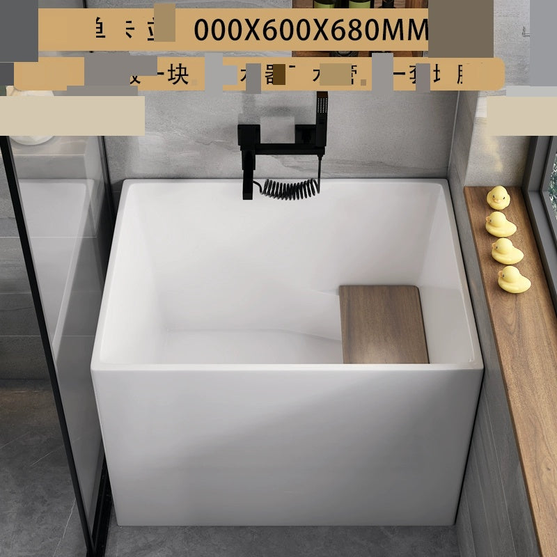 Mini Freestanding Rectangle Acrylic Bathtub from maija