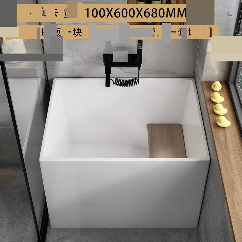 Mini Freestanding Rectangle Acrylic Bathtub from maija