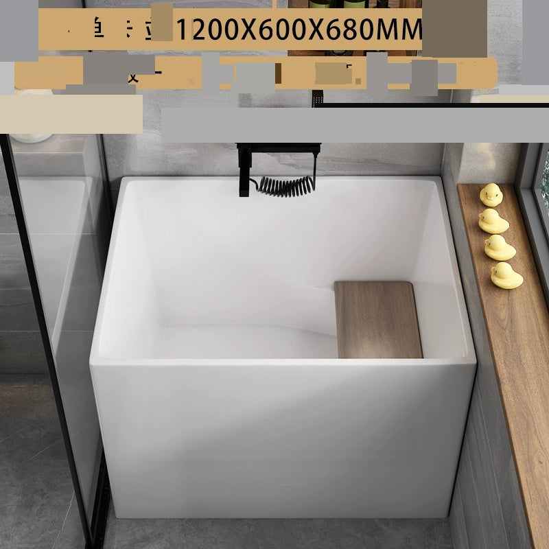 Mini Freestanding Rectangle Acrylic Bathtub from maija