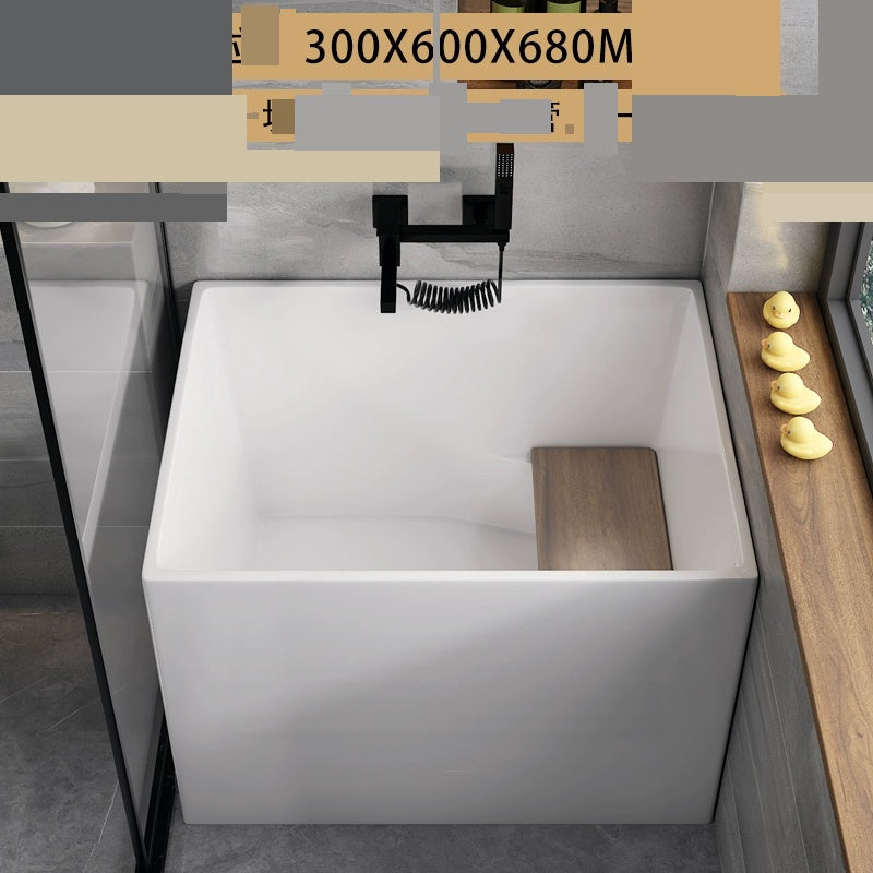 Mini Freestanding Rectangle Acrylic Bathtub from maija