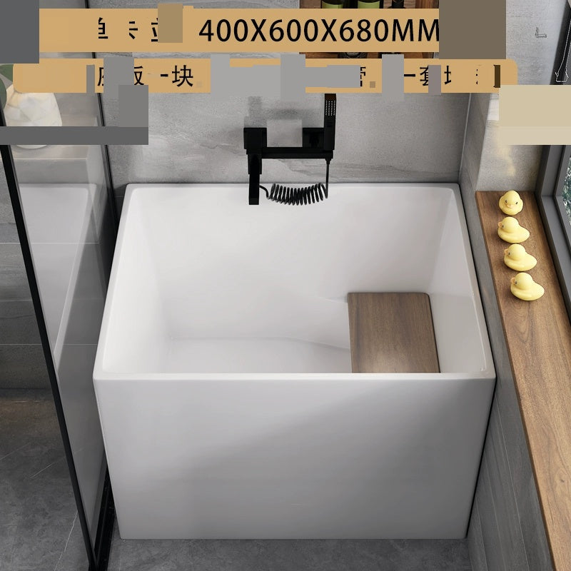 Mini Freestanding Rectangle Acrylic Bathtub from maija