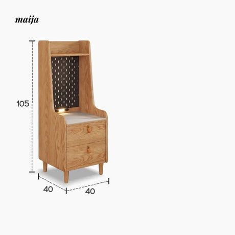 Memory Solid Wood Bedside Table from AI