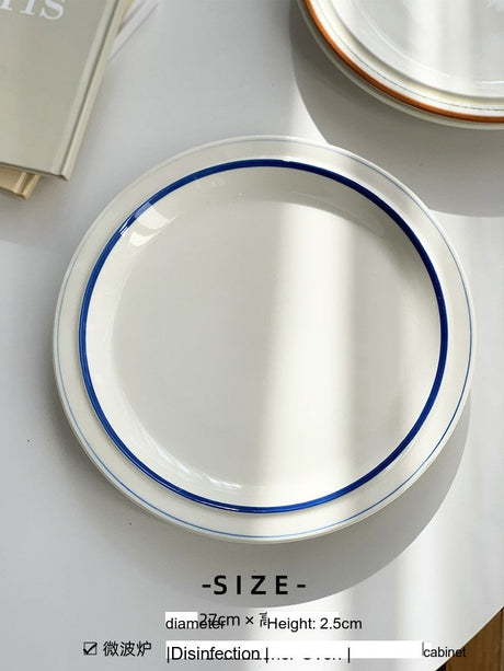 YASUKI Minja Retro Striped Ceramic Soup Bowl from YASUKI