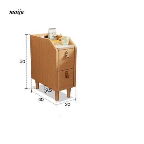 Ultra Thin Solid Wood Bedside Table from AI