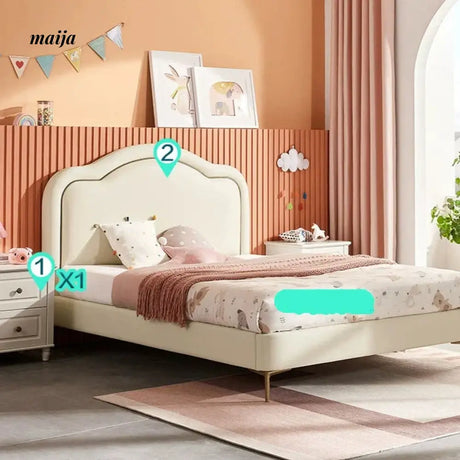LINSYKIDS Angelica Soft Headrest Children's Bed from LINSY KIDS