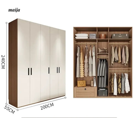 MEIHOUSE Cream Bedroom Modern One Door Large Storage Wardrobe from MEIHOUSE