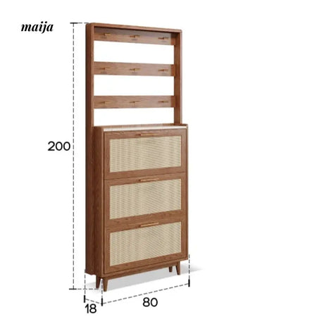 Ultra Thin Solid Wood Shoe Cabinet from maija