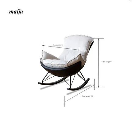 GENJI Eggshell Rocking Chair from GENJI
