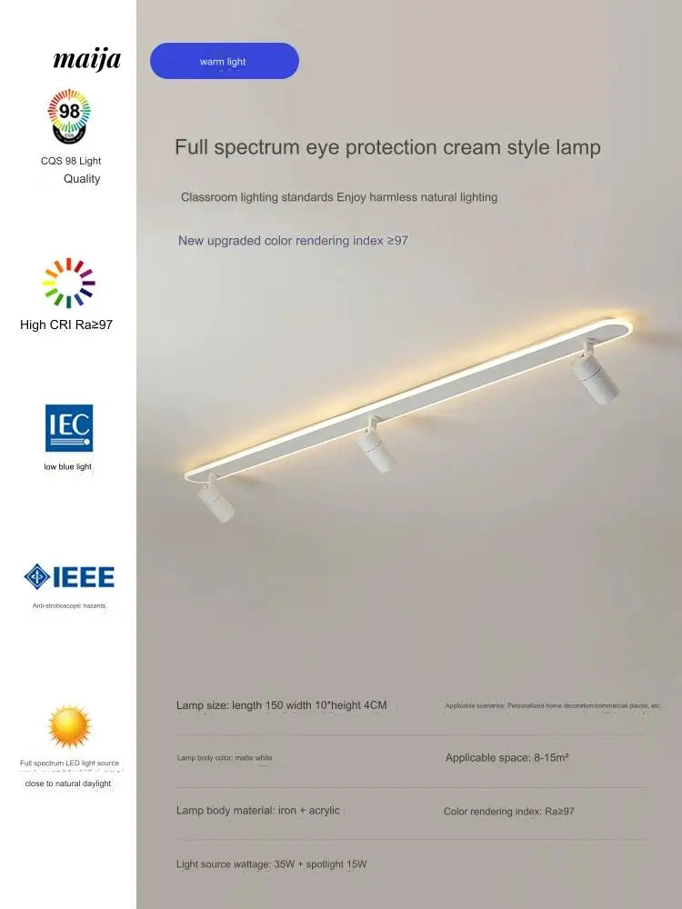 Toulon Long Bar LED Ceiling Light from maija
