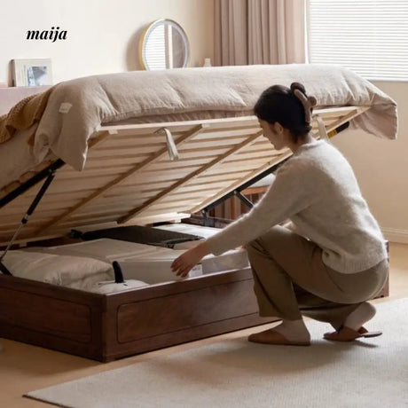 GENJI High Bunk Solid Wood Box Bed from GENJI