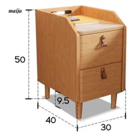 Ultra Thin Solid Wood Bedside Table from AI