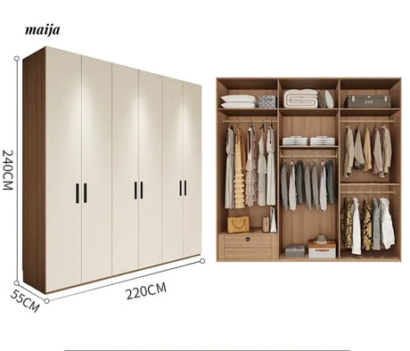 MEIHOUSE Cream Bedroom Modern One Door Large Storage Wardrobe from MEIHOUSE
