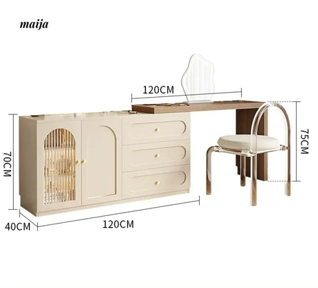 MEIHOUSE French Cream Dressing Table Modern Desk Chest Bedroom from MEIHOUSE