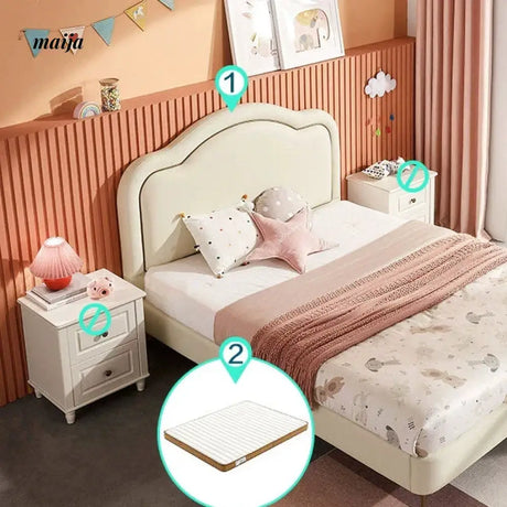 LINSYKIDS Angelica Soft Headrest Children's Bed from RZONE