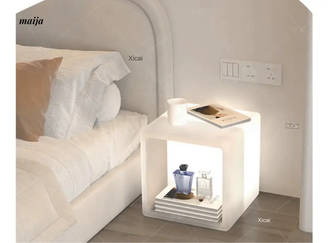 YUNLU Square Storage Lamp Side Table from YUNLU