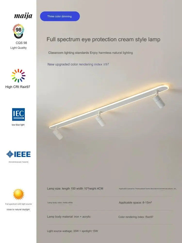 Toulon Long Bar LED Ceiling Light from maija