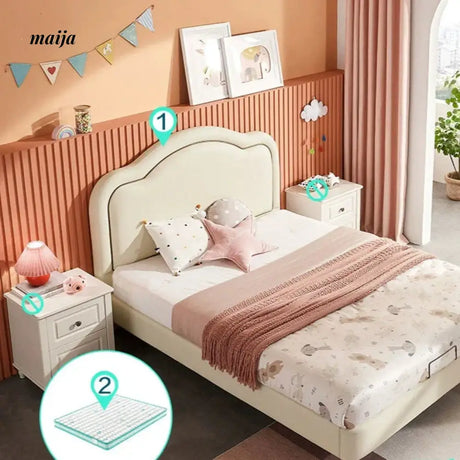 LINSYKIDS Angelica Soft Headrest Children's Bed from LINSY KIDS