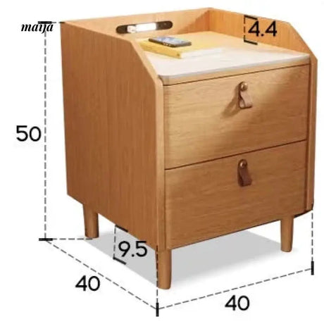 Ultra Thin Solid Wood Bedside Table from AI