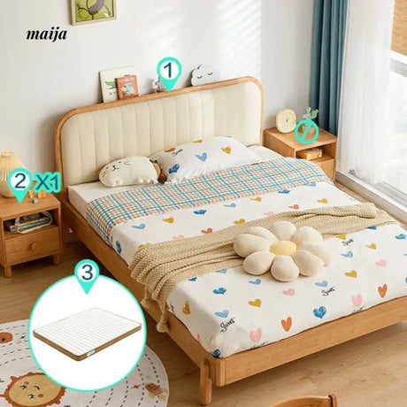 LINSYKIDS Celia Soft Headboard Children's Bed from RZONE