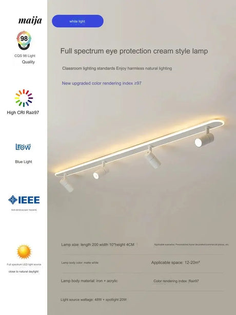 Toulon Long Bar LED Ceiling Light from maija