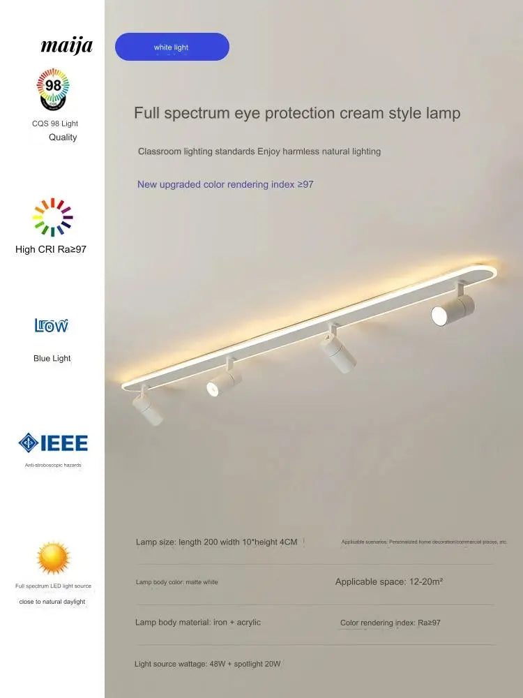 Toulon Long Bar LED Ceiling Light from maija