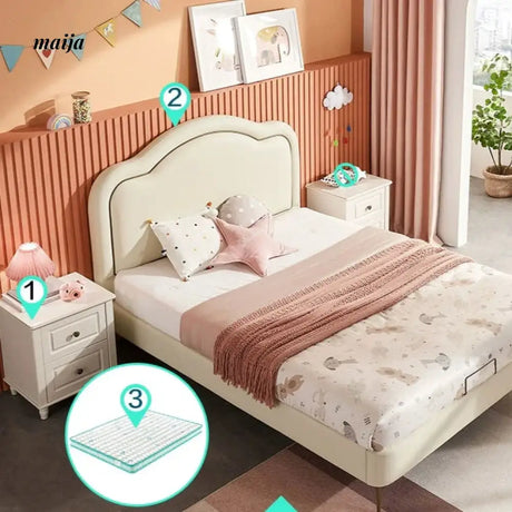 LINSYKIDS Angelica Soft Headrest Children's Bed from RZONE