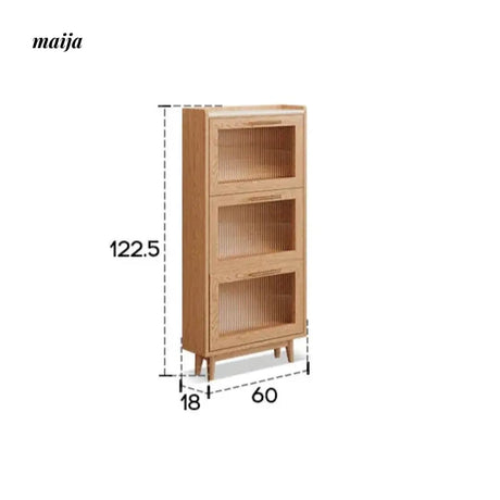 Ultra Thin Solid Wood Shoe Cabinet from AI