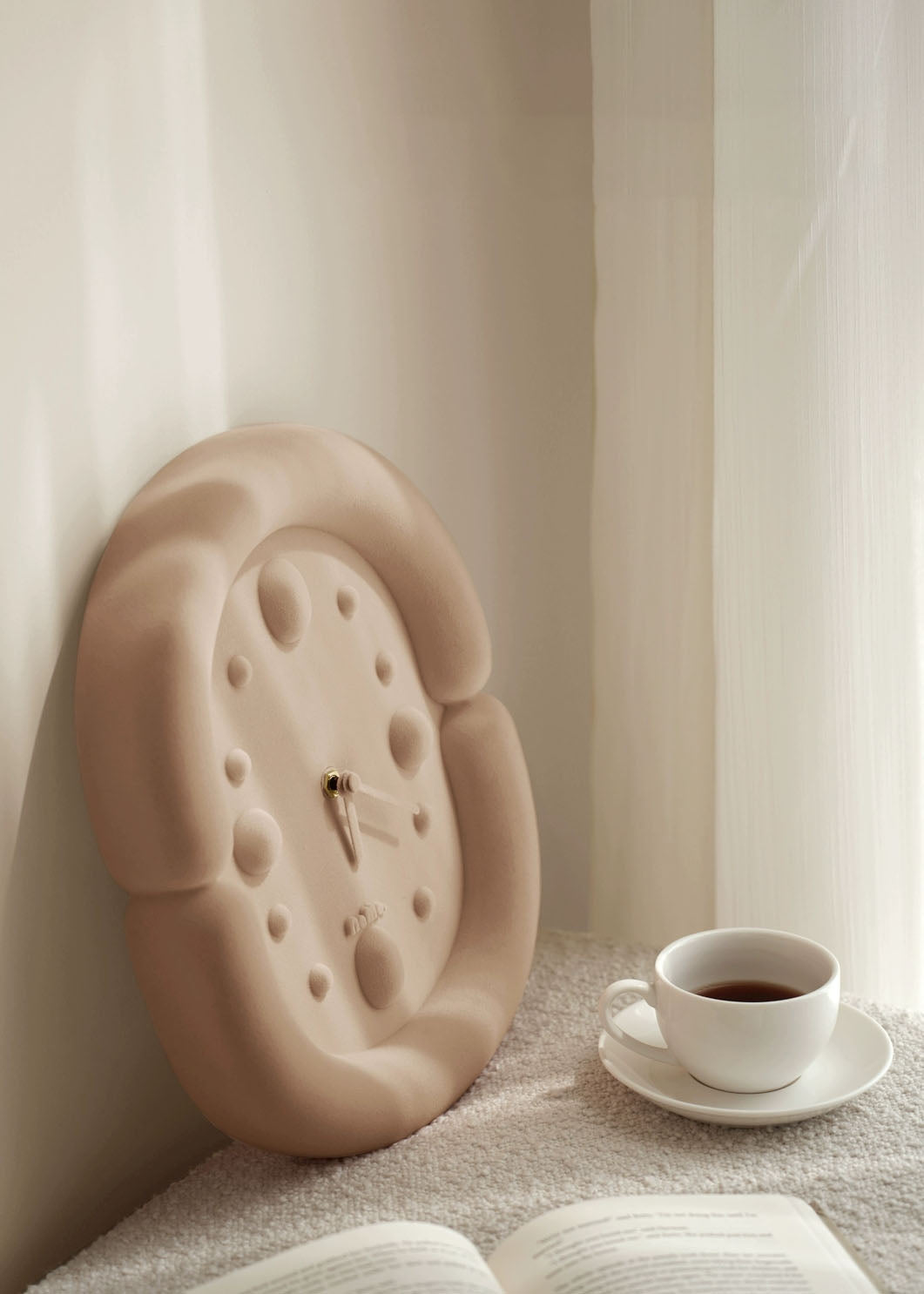 Fuzzy Oval Wall Clock from maija